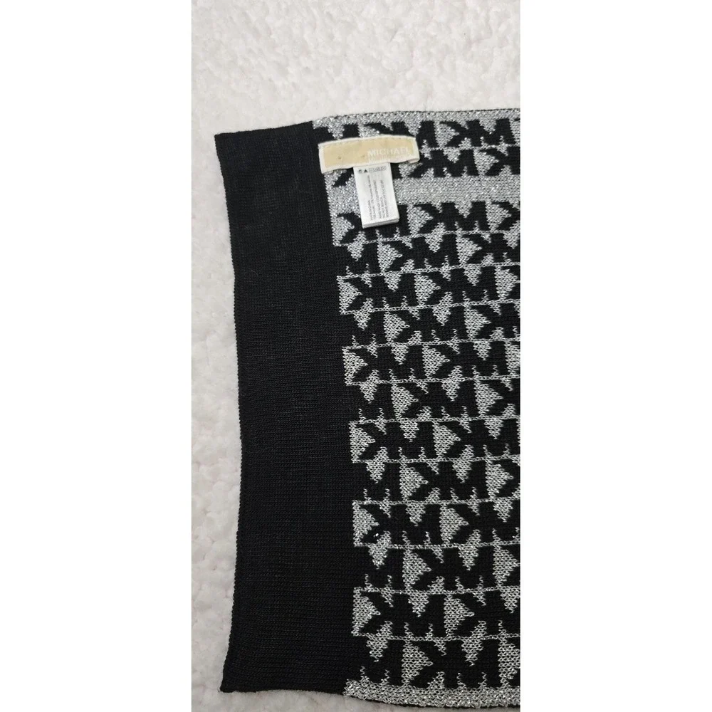 Michael Kors Mens Womens Winter Unisex Scarf 10x64 Metallic Designer MK Logo